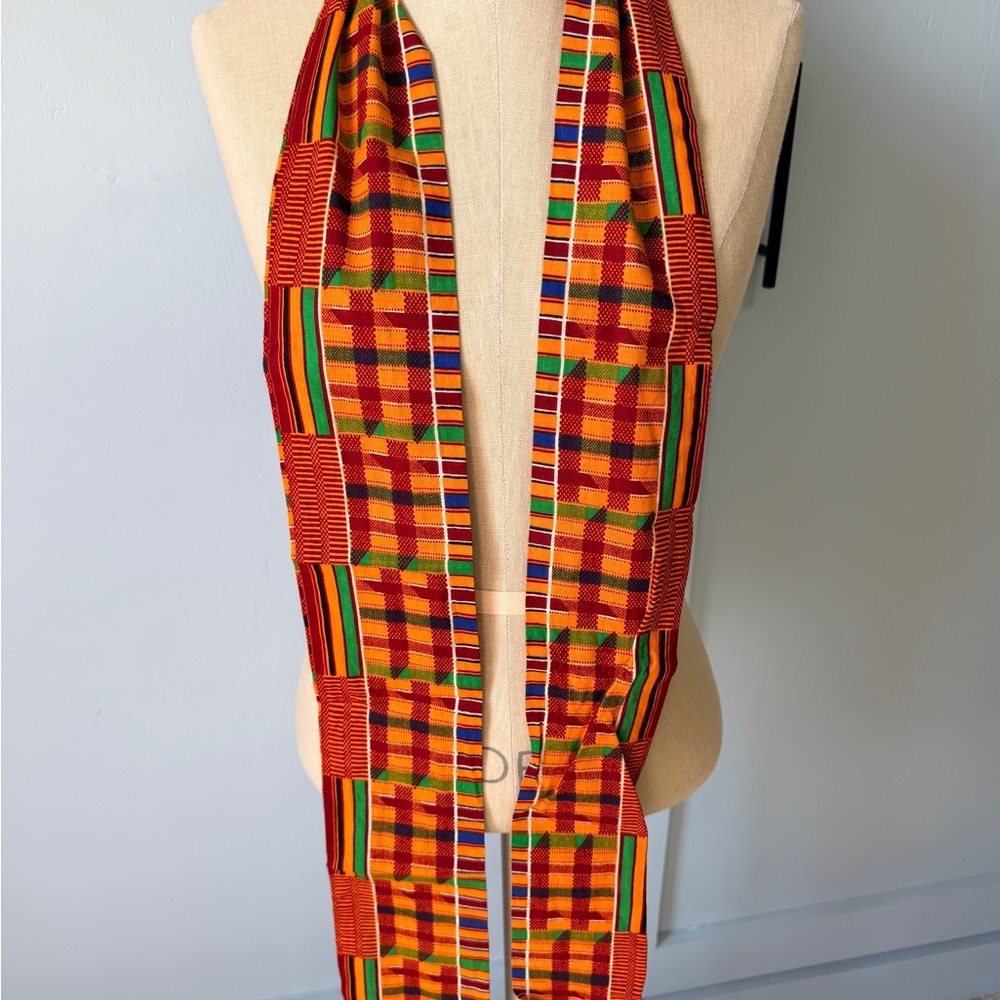 Vibrant Multicolor Striped Scarf - Picture 3 of 3